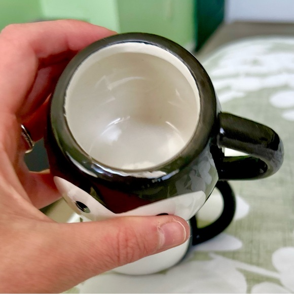Cute Penguin Ceramic Mini Espresso Kitchen Dining Mug Set of 2 - Picture 4 of 6